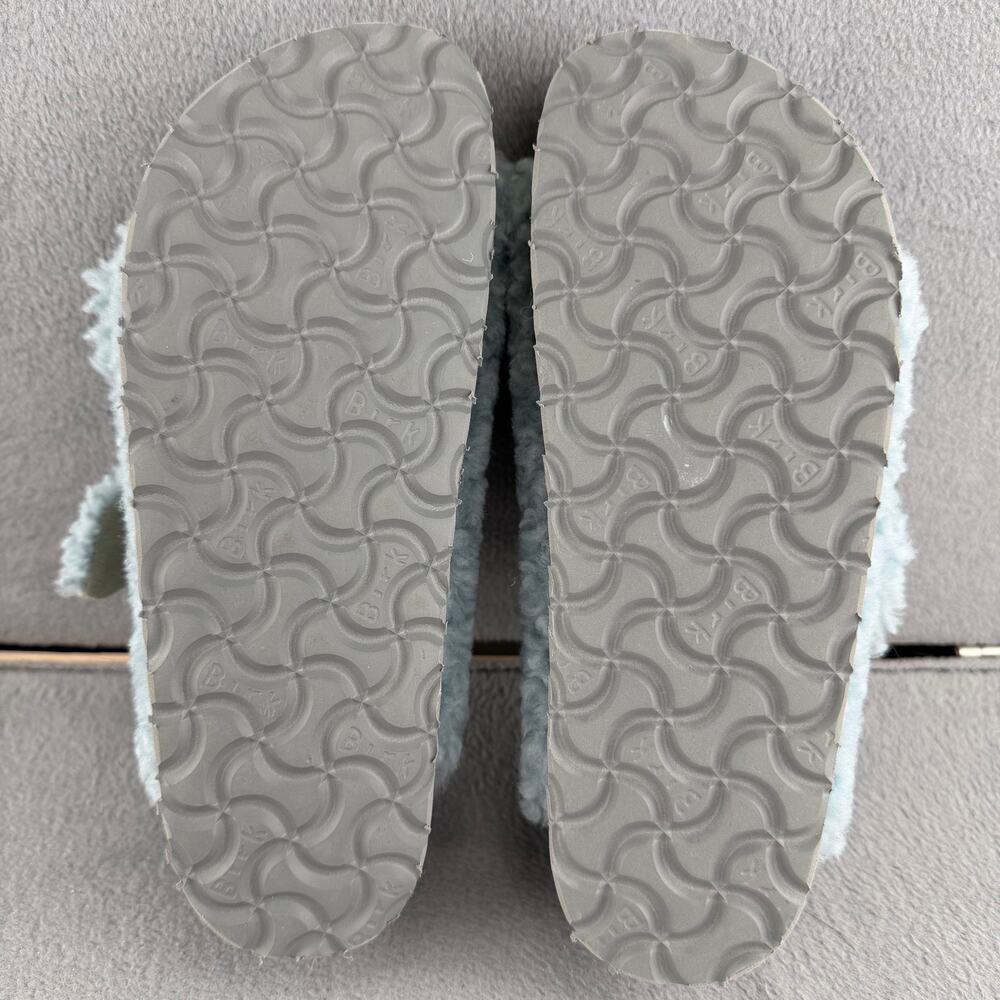 Birkenstock Papillio Arizona Big Buckle Shearling Sandals Faded Aqua Blue EU 36 - Picture 8 of 8